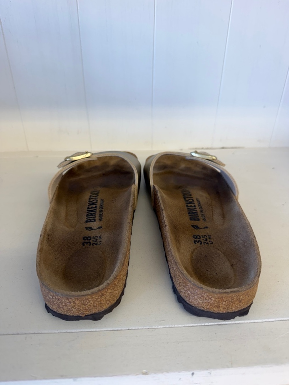 Birkenstock Single-Strap Metallic Gold Slide - Picture 5 of 5